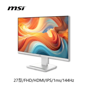 MSI 微星PRO MP273W E14A 美型螢幕(27型/FHD/HDMI/IPS/1ms/144Hz)-全新僅箱損