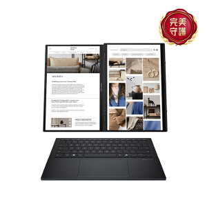 ASUS 華碩Zenbook Duo系列 UX8406CA-0042I285H 14吋AI輕薄觸控OLED筆電灰色(Ultra 9 285H/16GB/512GB/WIN11)